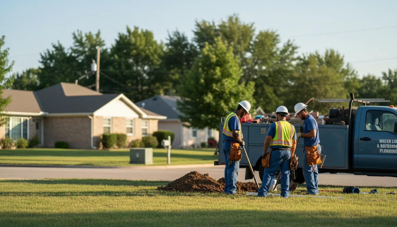 Residential water line and bathroom plumbing service in New Hampshire, OH